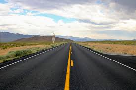 A log open highway road