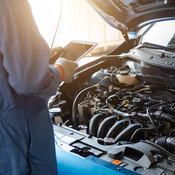 mechanic working on car repairs
