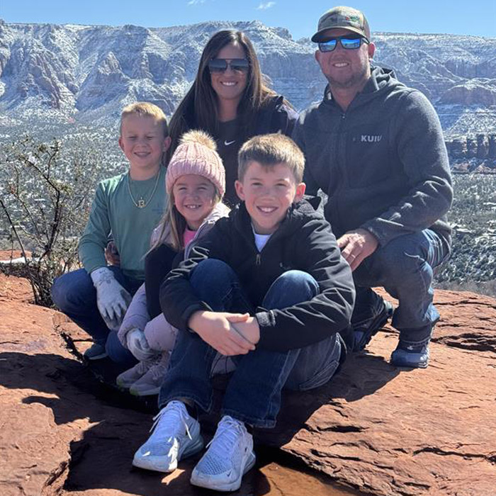 big t tire pros employee with family